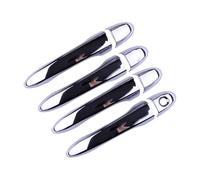 LRSJJ Car Sliding Door Handle Car Exterior Side Door Handle Cover Trim Bezel Cap for Fiat for 500X SUV 2016 2017 2018 2019 2020 2021 2022 2023 Chrome ABS