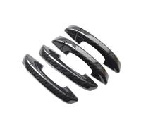 LRSJJ Car Sliding Door Handle for Golf 6 for MK6 2009 2010 2011 2012 2013 Carbon Fiber Chrome Car Side Door Handle Cover Trim(Black)