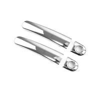 LRSJJ Car Sliding Door Handle for TT MK1 for A2 2000 2001 2002 2003 2004 2005 Car ABS Chrome Carbon Fiber Style Exterior Door Handle Cover Trim Accessories(Silver 3)