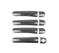LRSJJ Car Sliding Door Handle for TT MK1 for A2 2000 2001 2002 2003 2004 2005 Car ABS Chrome Carbon Fiber Style Exterior Door Handle Cover Trim Accessories(Carbon Texture 1)