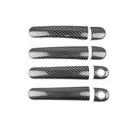 LRSJJ Car Sliding Door Handle for TT MK1 for A2 2000 2001 2002 2003 2004 2005 Car ABS Chrome Carbon Fiber Style Exterior Door Handle Cover Trim Accessories(Carbon Texture 2)