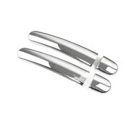 LRSJJ Car Sliding Door Handle for TT MK1 for A2 2000 2001 2002 2003 2004 2005 Car ABS Chrome Carbon Fiber Style Exterior Door Handle Cover Trim Accessories(Silver 1)