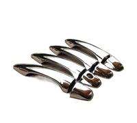 LRSJJ Car Sliding Door Handle Trim Shell Car Styling Exterior Accessories for Citroen for C4 2016 ABS Chrome 8pcs Door Handle Protective Covering Cover
