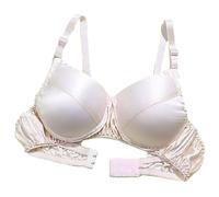 LRSSMB 2025 Smooth Satin Silk Bra Double Sided Mulberry Silk Push Up Support Wireless Bras For Women Ladies Daily Bralette(Light Pink,XXL)