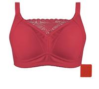 LRSSMB Post Surgical Pockets Mastectomy Bras Soft Cotton Breast Prosthesis Breast Forms Wireless Daily Bra Without Steel Ring(Red,44C)