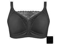 LRSSMB Post Surgical Pockets Mastectomy Bras Soft Cotton Breast Prosthesis Breast Forms Wireless Daily Bra Without Steel Ring(Black,44C)