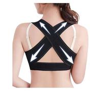 LRSSMB Women's Chest Posture Corrector Shapewear Vest Back Straightener Prevent Humpback Bra Adjustable Breast Support Back Brace(Black,M)