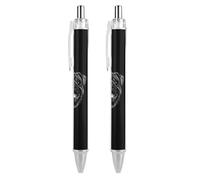 Lrtyuasq A Happy Pug Dog Face Retractable Ballpoint Pen 0.5 Fine Point Flexible Round Barrel for Writing Comfort