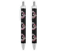 Lrtyuasq American Flag EMS Star of Life EMT Paramedic Medic Funny Retractable Ballpoint Pen 0.5mm Ball Point Pens Work Pens Gifts for Officer Unisex