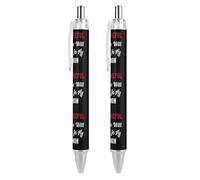 Lrtyuasq Be Careful Or You'll End Up In My Sermon Retractable Ballpoint Pen Black Ink 0.5mm Fine Point Pens Office Supplies