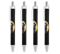 Lrtyuasq Black Labrador Retriever Dog Retractable Ballpoint Pen 0.5 Fine Point Flexible Round Barrel for Writing Comfort