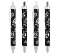 Lrtyuasq Boxing is My Theraphy Black Retractable Ballpoint Pen 0.5mm Fine Point Work Pen Quick Dry Smooth Write Pens