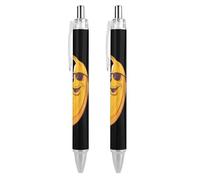 Lrtyuasq Cool Smoking Big Banana Funny Ballpoint Pen Retractable Liquid Rolling Ball Pens Custom Gifts for Men Women Office Work