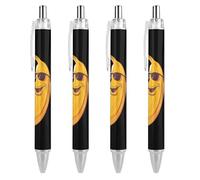 Lrtyuasq Cool Smoking Big Banana Funny Ballpoint Pen Retractable Liquid Rolling Ball Pens Custom Gifts for Men Women Office Work