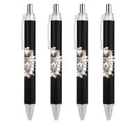 Lrtyuasq Donkey Breaking Through A Brick Wall Custom Ballpoint Pen Ball Point Pen for Men Women Retractable Pens 0.5mm Blue Funny Printed
