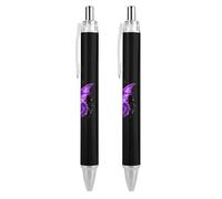 Lrtyuasq Dragon Magical Purple Ballpoint Pen Retractable Ball Pen Work Pen Rolling Ball Pens for Office School Supplies