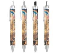 Lrtyuasq Esotericism from Darkness to Light Retractable Ballpoint Pen 0.5mm Roller Black Inks for Men Women Diary Pens