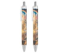 Lrtyuasq Esotericism from Darkness to Light Retractable Ballpoint Pen 0.5mm Roller Black Inks for Men Women Diary Pens