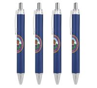Lrtyuasq Flag of Chickasaw Nation Funny Ballpoint Pen Retractable Liquid Rolling Ball Pens Custom Gifts for Men Women Office Work