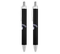 Lrtyuasq Flat Earth Society Funny Retractable Ballpoint Pen 0.5mm Ball Point Pens Work Pens Gifts for Officer Unisex