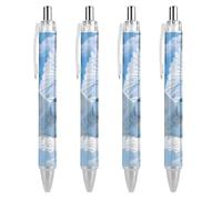 Lrtyuasq Flight Of The Snowy Owl Ballpoint Pens Retractable Blue Ink Ball Point Pen Smooth Writing Work Pen