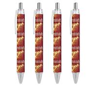 Lrtyuasq Happy Hanukkah Jewish Chanukah Holiday Retractable Ballpoint Pen Writing Ballpoint Black Ink Ball Pens Gifts for Students Office Stationery Supplies