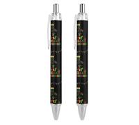 Lrtyuasq Happy Kwanzaa Retractable Ballpoint Pen Writing Ballpoint Black Ink Ball Pens Gifts for Students Office Stationery Supplies