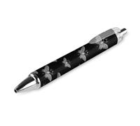 Lrtyuasq Luna Moth Retractable Ballpoint Pen 0.5mm Roller Black Inks for Men Women Diary Pens