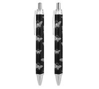 Lrtyuasq Luna Moth Retractable Ballpoint Pen 0.5mm Roller Black Inks for Men Women Diary Pens