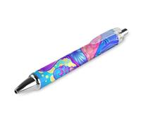 Lrtyuasq Magic Mushrooms Psychedelic Hallucination Print Ballpoint Pens for Women Men 0.5 Mm Fine Retractable Ball Point Pen