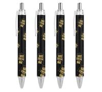 Lrtyuasq Math is Strong with This One Black Retractable Ballpoint Pen 0.5mm Fine Point Work Pen Quick Dry Smooth Write Pens