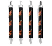 Lrtyuasq MS Multiple Sclerosis Awareness Butterfly Ball Pen Smooth Writing Blue Ink Ball Point Pen for Office School