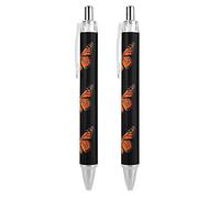 Lrtyuasq MS Multiple Sclerosis Awareness Butterfly Ball Pen Smooth Writing Blue Ink Ball Point Pen for Office School