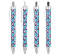 Lrtyuasq Music Monkey with Headphone Retractable Ballpoint Pen 0.5 Fine Point Flexible Round Barrel for Writing Comfort