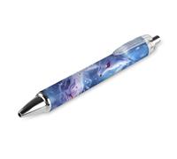 Lrtyuasq Nine Tailed Fox Cherry Flowers Roller Pens Black Ballpoint Pens Retractable Journaling Pen Work Pens for Office Supplies