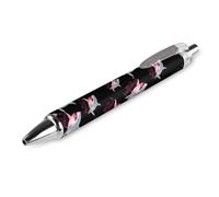 Lrtyuasq Shark Everything is Fine Black Retractable Ballpoint Pen 0.5mm Fine Point Work Pen Quick Dry Smooth Write Pens