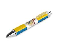 Lrtyuasq Sweden Royal Flag Funny Ballpoint Pen Retractable Liquid Rolling Ball Pens Custom Gifts for Men Women Office Work