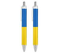 Lrtyuasq Ukrainian Flag Funny Retractable Ballpoint Pen 0.5mm Ball Point Pens Work Pens Gifts for Officer Unisex