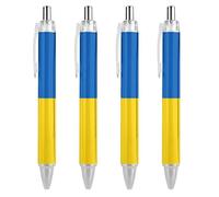 Lrtyuasq Ukrainian Flag Funny Retractable Ballpoint Pen 0.5mm Ball Point Pens Work Pens Gifts for Officer Unisex