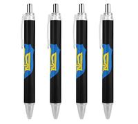 Lrtyuasq Ukrainian Nationalists Coat of Arms Funny Ballpoint Pen Retractable Liquid Rolling Ball Pens Custom Gifts for Men Women Office Work
