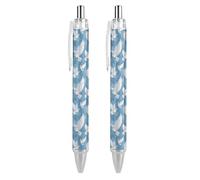 Lrtyuasq White Dove Funny Ballpoint Pen Retractable Liquid Rolling Ball Pens Custom Gifts for Men Women Office Work