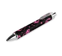 Lrtyuasq Y2K Flames Hearts Stars Retractable Ballpoint Pen 0.5mm Roller Black Inks for Men Women Diary Pens