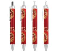 Lrtyuasq Year Of The Snake 2025 Happy Chinese New Year 2025 Retractable Ballpoint Pen Writing Ballpoint Black Ink Ball Pens Gifts for Students Office Stationery Supplies
