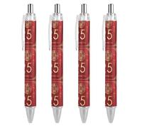Lrtyuasq Year Of The Snake 2025 Happy Chinese New Year 2025 Retractable Ballpoint Pen Writing Ballpoint Black Ink Ball Pens Gifts for Students Office Stationery Supplies