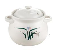 LRTYZBD Earthenware Pot Cookware Stew Pot Stockpot Ceramic Cooking Pot Casserole Earthen Pot with Lid for Making Stews, Porridge, Soup,-5l