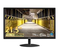 Lrtzcbi 21.5 Inch Computer Gaming Monitor, FHD 1920x1080P 75Hz HDMI VGA Port LED Desktop Monitor, Eye Care/Flicker Free for PC/Raspberry Pi/Laptop/Home/Office, VESA Mountable