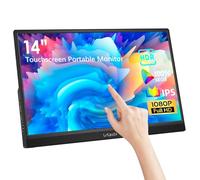 Lrtzcbi Touchscreen Portable Monitor 14 Inch, HDR 1080P IPS Touch Screen with USB C/HDMI Port, Built in Speakers/Stand Travel Monitor for Laptop PC Phone Xbox Computer Gaming