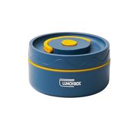 Lrtzizy Food Warm Lunch Container,Stainless Steel Thermal Lunch Container Portable Thermal Bento Box Food Container Blue A and Portable Easy to Use