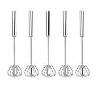 Lrtzizy Hand Push Whisk, Semi-Automatic Egg Whisk, Stainless Steel Egg Whisks for Home Blending, Whisking, Beating, Stirring