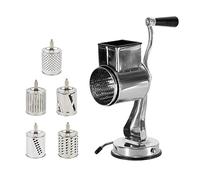 Lrtzizy Multifunctional Vegetables Slicer Vegetable Mill Grater with 5 Drums Vegetable Cutter Slicer Shredder Graters Potato Carrot Shredder